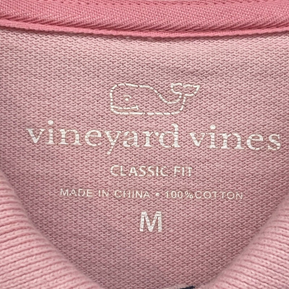 Vineyard Vines Shirt Mens Medium Pink Sankaty Polo Golf Golfer Outdoor Rugby - Picture 3 of 10